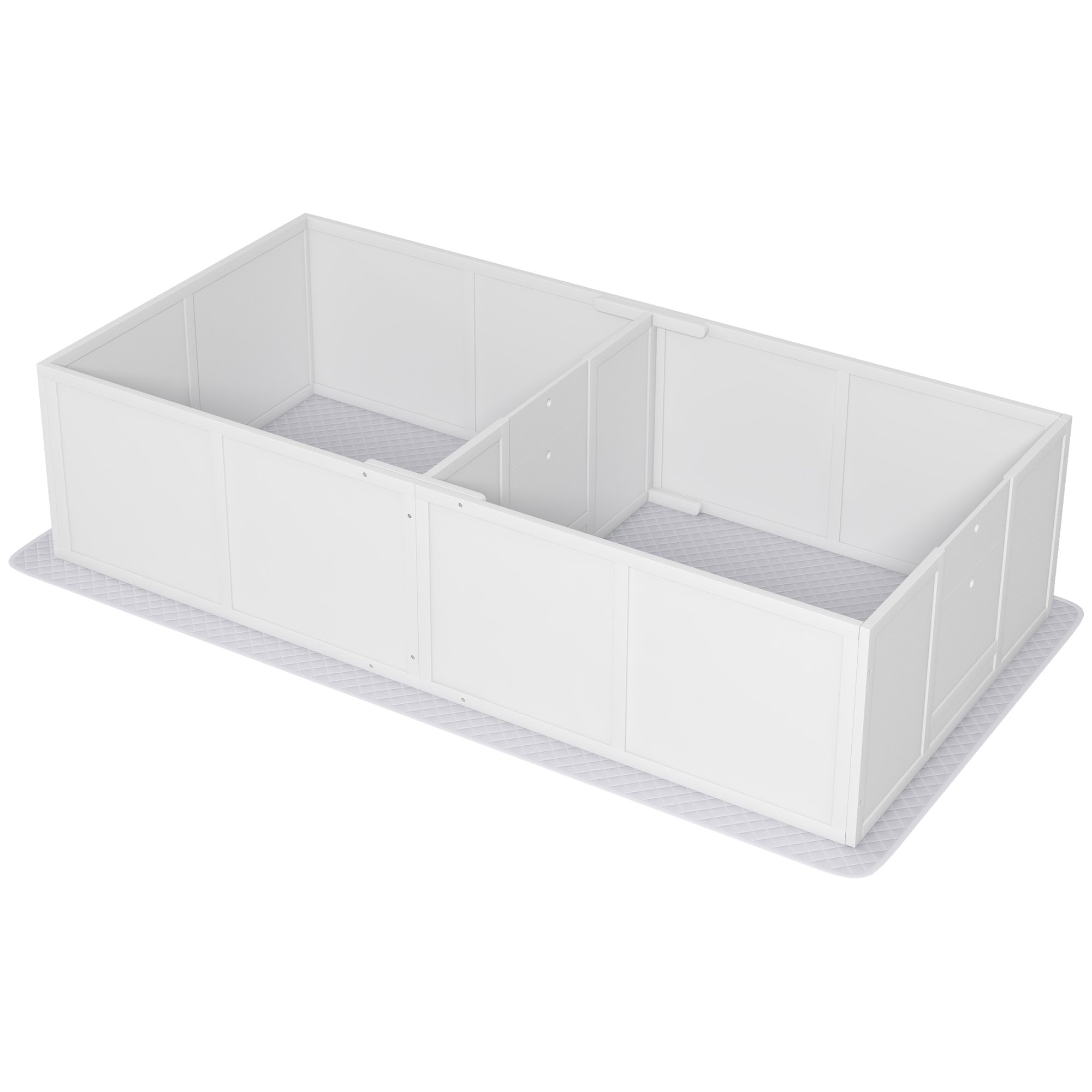 Whelping Box for Dogs and Puppies w/ Waterproof Pee Pad & Adjustable Door for Medium, Small Dogs, 77" x 38" x 19"