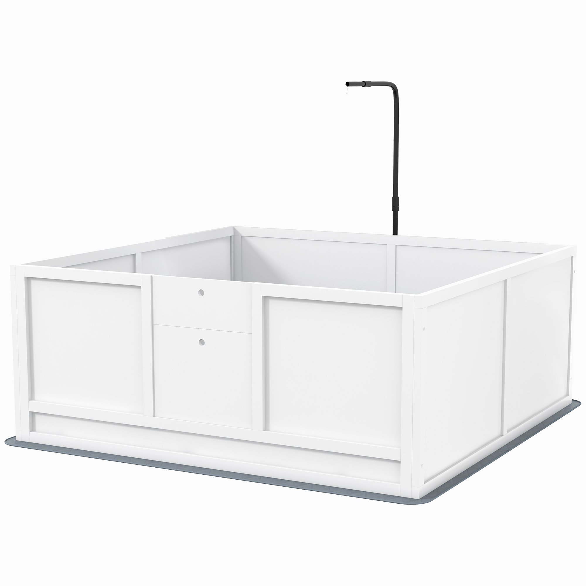 Whelping Box for Puppies with Pee Pad, Pig Rail, Adjustable Door for Small, Medium & Large Breed Dogs Birth, 49" x 48"