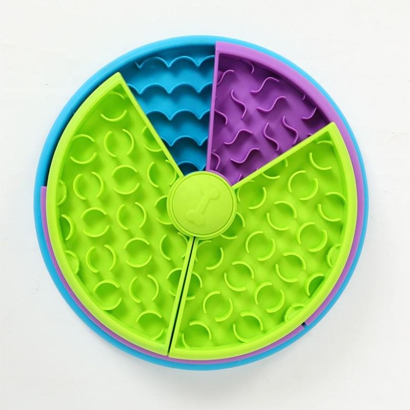 Pet Slow Food Bowl Anti Choking Bowl,3in1 Interactive Dog Feeder Puzzle, Lick Mat & Slow Feeder BowlMental Stimulation Toy For Medium & Large Dogs