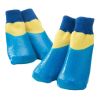 4 Pcs Dog Knitted Socks Pet Leg Socks Small Dog Waterproof Coated Socks Scratch Proof Protective Socks, Blue 4#