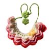 Handmade Crochet Pet Collar Cute Knitted Rainbow Necklace Collar Dog Pink Gradient Scarf Bib