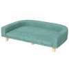 PawHut Large Dog Sofa Bed with Washable Cushion, Green, Comfortable Pet Couch for Dogs