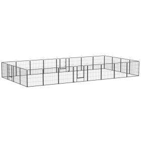 PawHut 24 Panel Dog Playpen for Dogs with Lockable Door, or Indoor/Outdoor Use, DIY Shape Pet Playpen, 189" x 189" x 32"