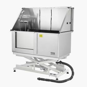 50 inch Electric Dog Grooming Bath Tub Stainless Steel w Water Filter Left