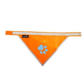 Orange Dog Bandana S Size Hi Visibility Reflective Blaze Safety Accessories for Walking Camping and Off Leash Exploratio