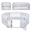 Pet Playpen Foldable Gate for Dogs Heavy Plastic Puppy Exercise Pen with Door Portable Indoor Outdoor Puppies Folding Cage 6 Panels M
