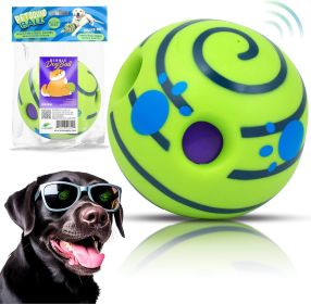Giggle Dog Ball; 5.5" in Diameter; Green Interactive Dog Toy Sound 12 oz