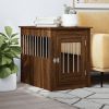 Dog Crate Furniture Brown Oak 21.7" x 31.5" x 26.8" Engineered Wood