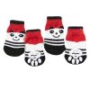 4 Pcs Red Panda Knitted Dogs Socks Cute Pet Socks Dog Paw Protection for Puppy Indoor Wear