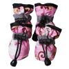 4 Pcs Pink Cute Dog Shoes Foot Covers Rain Shoes Puppy Waterproof Pet Shoes, 4#