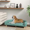 PawHut Large Dog Sofa Bed with Washable Cushion, Green, Comfortable Pet Couch for Dogs