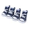 4 Pcs Dog Shoes Pet Dog Casual Canvas Shoes Dog Canvas Boots, 5# Blue