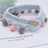 Blue Pet Handmade Knitted Collar Dog Ball Cute Necklace Scarf Christmas New Year Crochet Collar Bib
