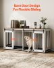 VEVOR Dog Crate Furniture 72 in Indoor Wooden Dog Kennel with Tray Heavy Duty