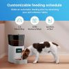 Automatic Pet Feeder with Programmable Meals and Portions. 6L Auto Dry Food Dispenser with App Control; WiFi Enable; 10s Voice Recorder & Dual Power