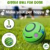 Giggle Dog Ball; 5.5" in Diameter; Green Interactive Dog Toy Sound 12 oz