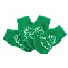 4 Pcs Green Christmas Tree Dog Knitted Pet Socks Cartoon Cute Puppy Socks Dog Foot Covers Poodle Socks