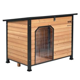 VEVOR Outdoor Dog House, Waterproof Insulated Dog House with Elevated Floor, Outdoor Iron Frame, Open Roof