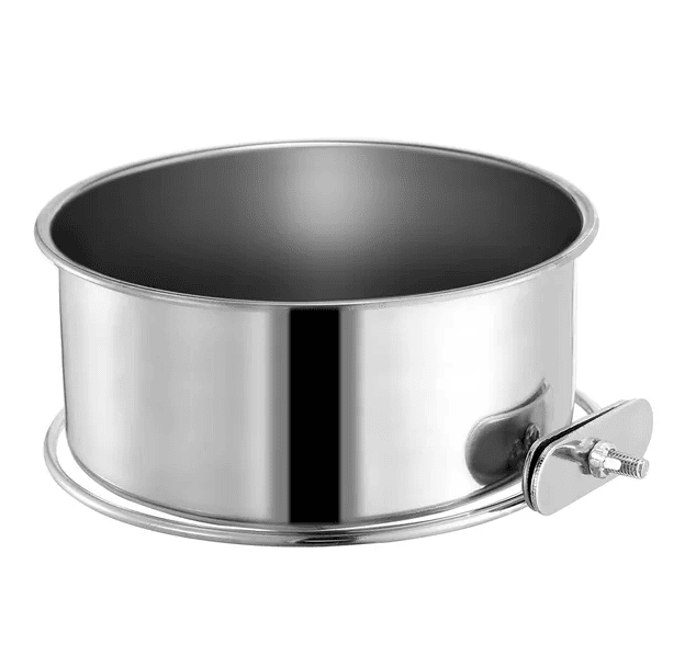 Stainless Steel Dog Bowl Hanging Food Bowl Detachable Pet (Option: M)
