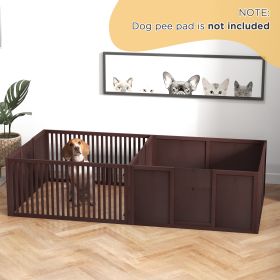 Whelping Box for Dogs Built for Mother's Comfort (Option: Coffee-1080x590x190 mm)
