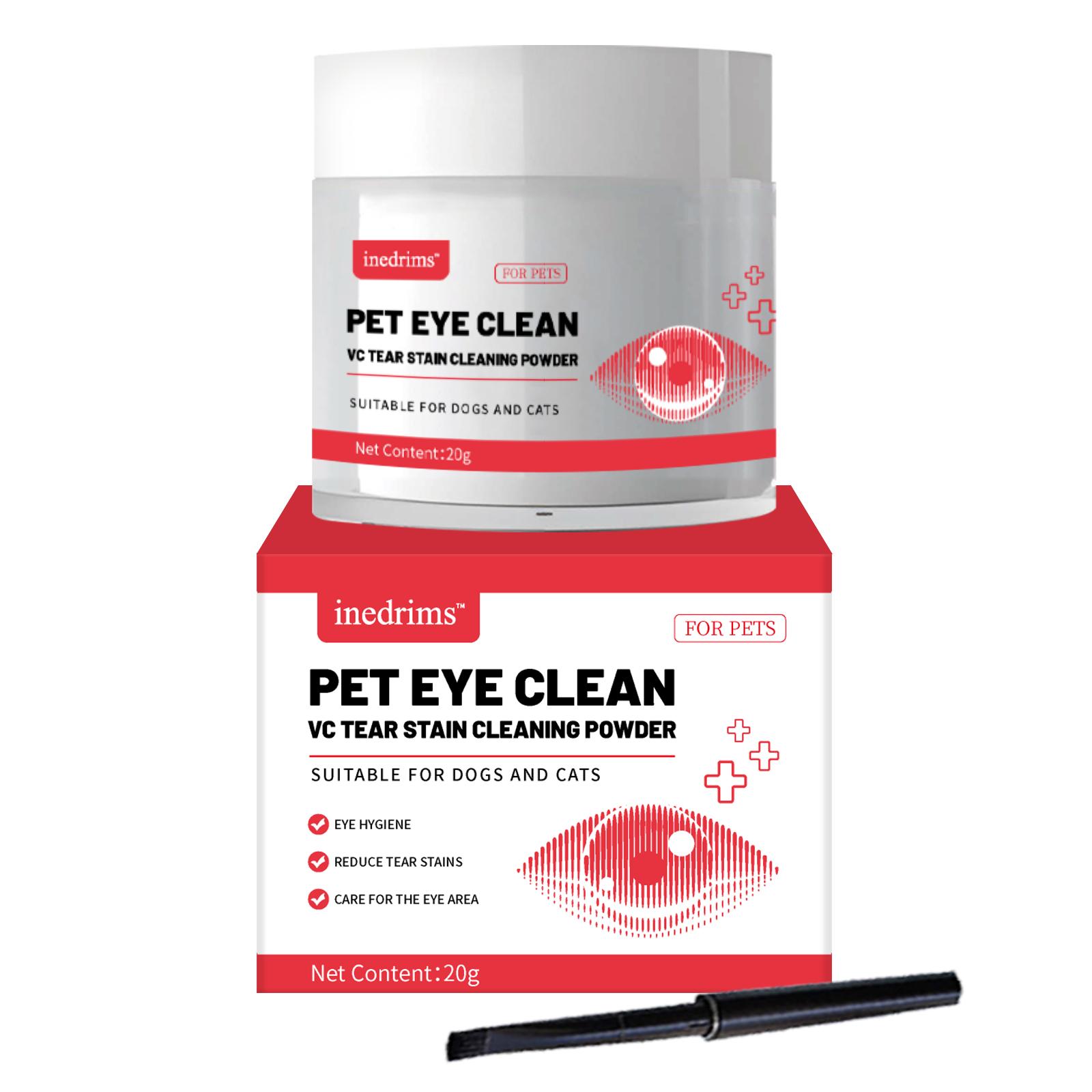 Pet Tear Stain Removal Powder - Natural And Gentle Formula, Eye And Fur Care, Tear Stain Removal And Brightening, An Essential Product For Pet Eye Cle (Option: 1pc)