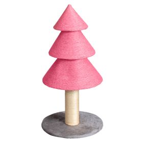 31.5in Christmas Tree Cat Scratcher, Cat Scratching Post For Indoor Cats, Large Sisal Cat Scratching Tree Cat Scratch Tower,-Pink (Option: Pink)