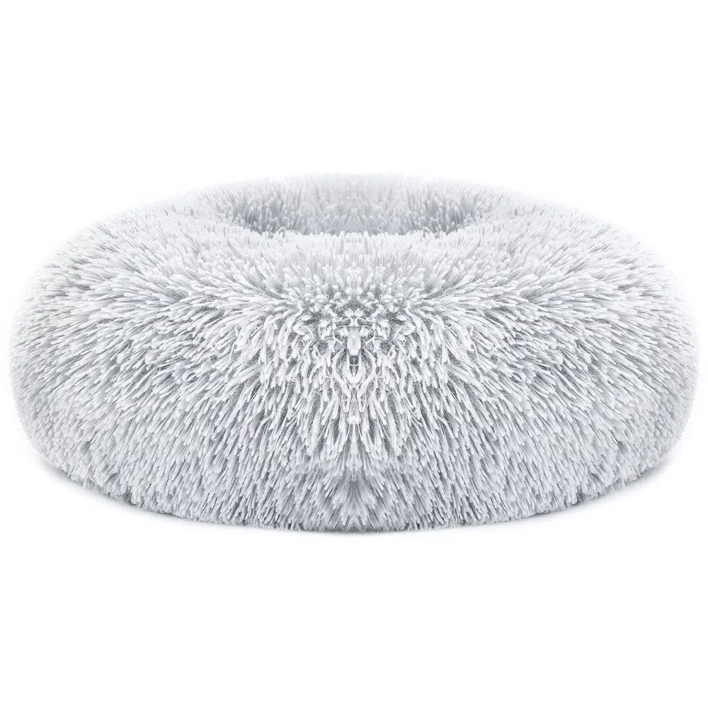 Pet Dog Bed Soft Warm Fleece Puppy Cat Bed Dog Cozy Nest Sofa Bed Cushion L Size (Option: Gray-L)