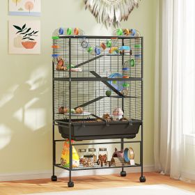 5 Tier Hamster Cage (Option: Black-870x520x290 mm)