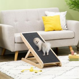 Elevated Dog Ramp for Bed (Option: Natural Wood-1090x440x185 mm)
