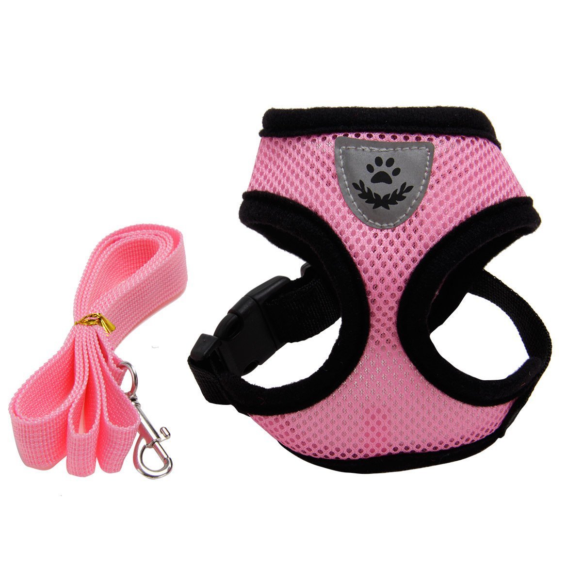 Fashionable High-end Multi-color Dog Harness (Option: Pink-XL)