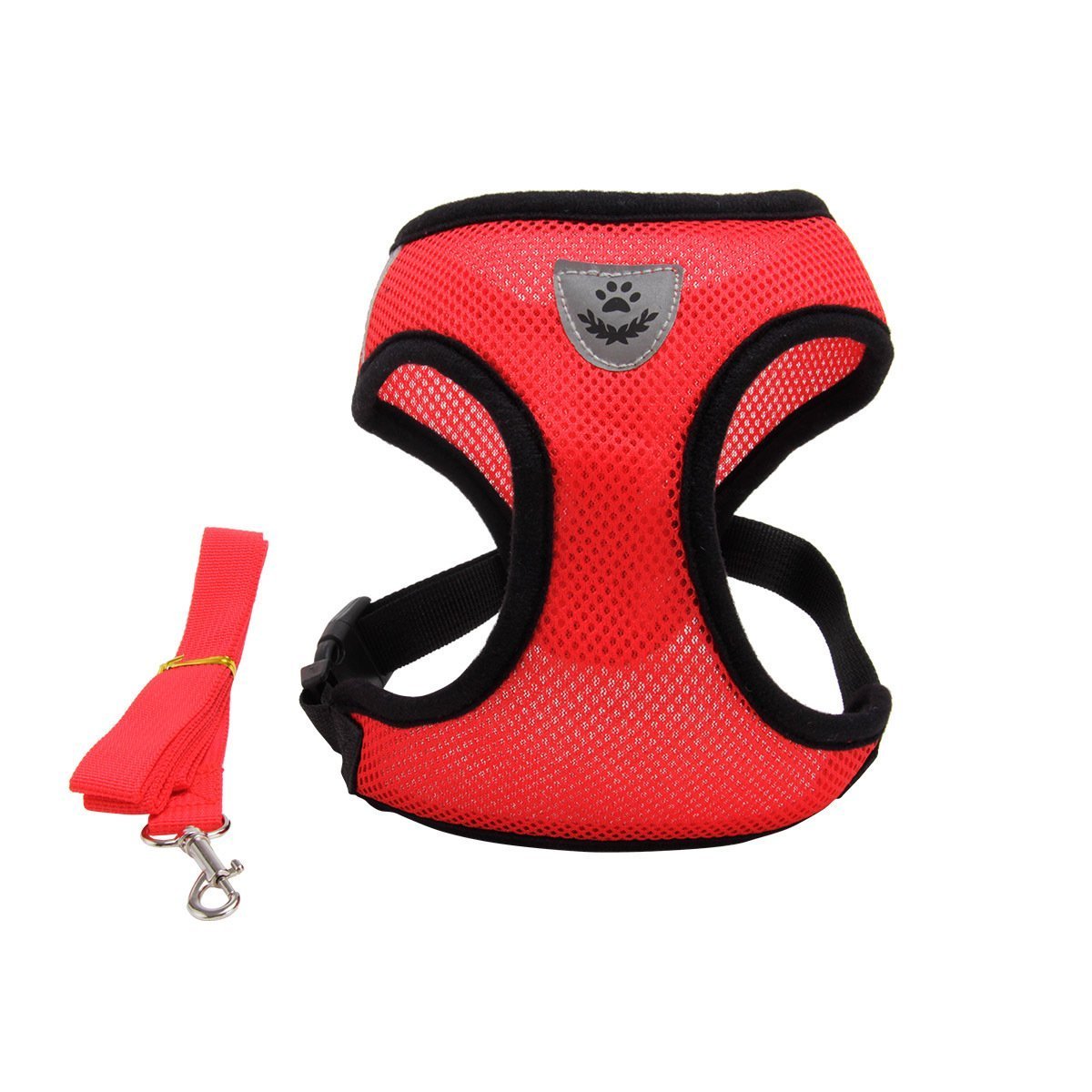 Fashionable High-end Multi-color Dog Harness (Option: Red-L)