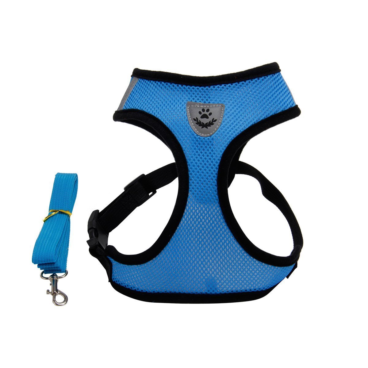 Fashionable High-end Multi-color Dog Harness (Option: Blue-M)