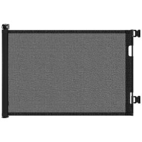 Retractable Baby Gate, Mesh Dog Gate For Doorways, Extends Up To 76  Wide, 33  Tall Child Safety Gate For Doorways, Indoor & Outdoors, Stairs, Hallway (Option: Black)