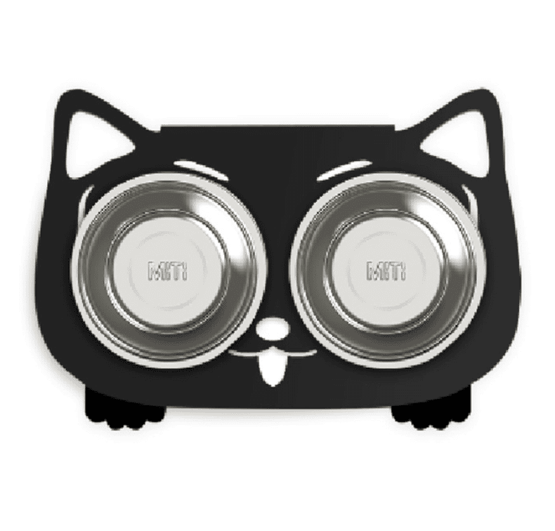 Anti-falling Dog Cat Feeding Water Bowl (Option: Black-Style1)