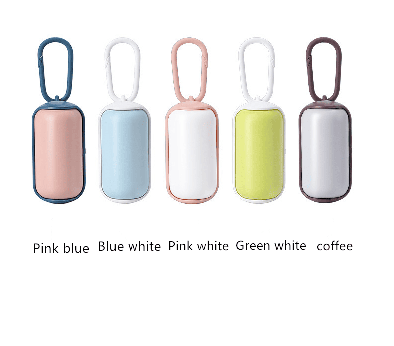 Portable Dogs Garbage Bag Holder Pet Poop Bags Carrier Dispenser (Option: Blue white)