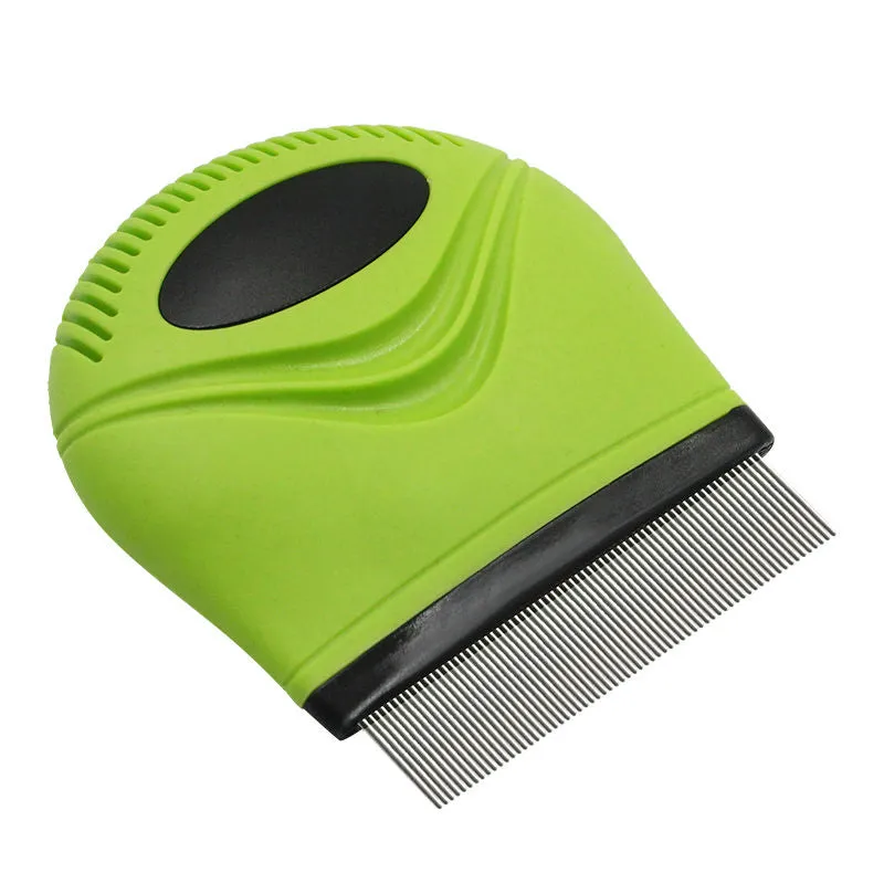 Pet Life 'Grazer' Handheld Travel Grooming Dog Flea And Tick Comb (Option: Green)