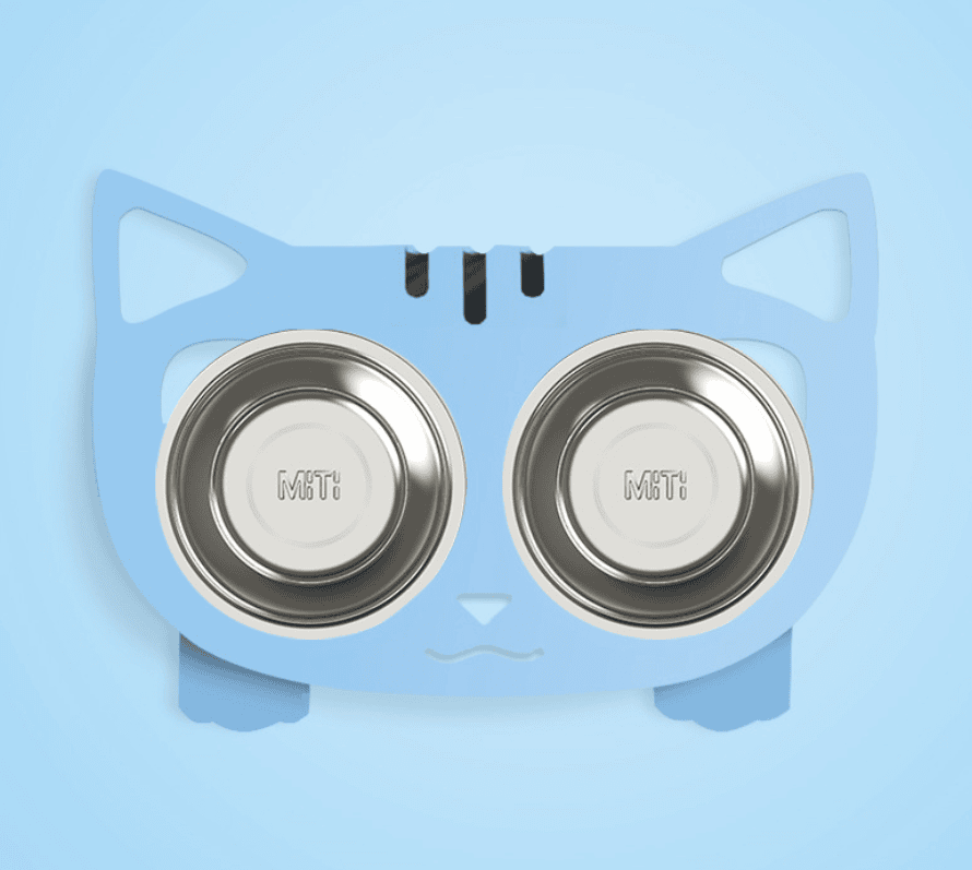 Anti-falling Dog Cat Feeding Water Bowl (Option: Blue-Style2)
