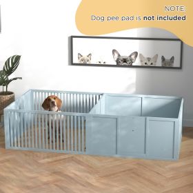 Whelping Box for Dogs Built for Mother's Comfort (Option: Light Gray-1080x590x190 mm)