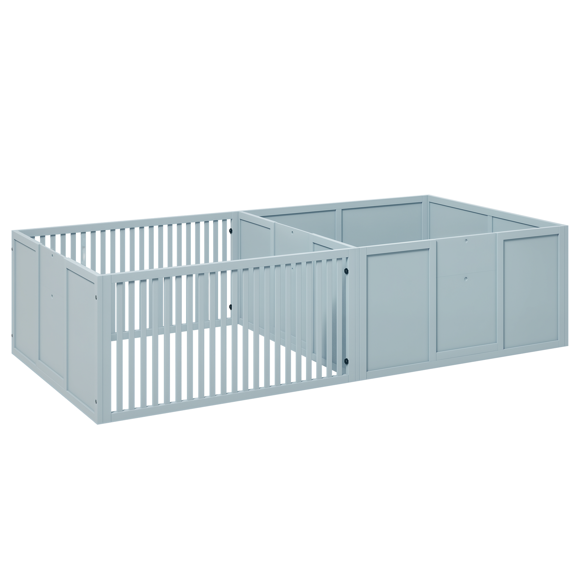 Whelping Box for Dogs Built for Mother's Comfort, Dog Whelping Pen with Removable Doors, Puppy Playpen for Indoors, Newborn Puppy Supplies & Essentia (Option: Light Gray-1080x590x190 mm)