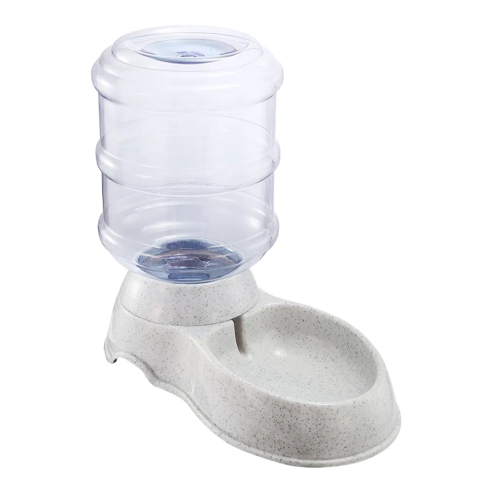 3.5L/1Gal Pet Water Dispenser Self-Dispensing Gravity Pets Water Feeder Automatic Pet Waterer Cat Dog (Option: Beige)