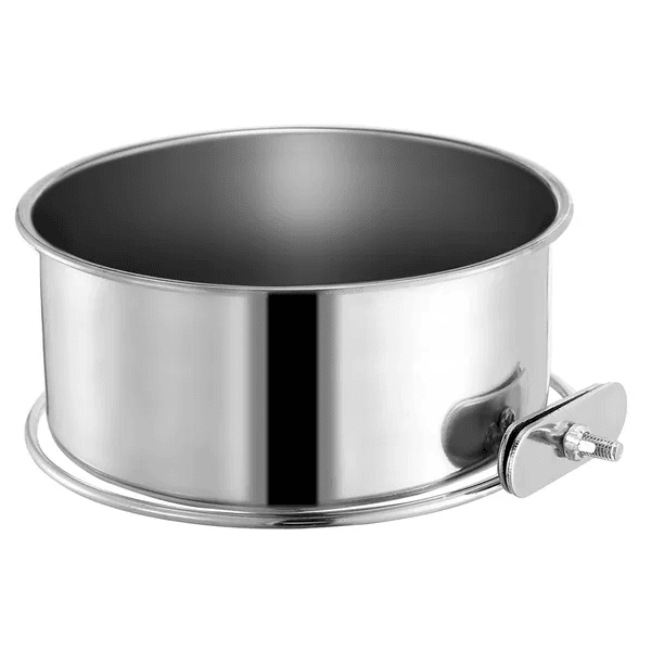 Detachable Pet Cage Food Water Bowl With Clamp Holder (Option: M)
