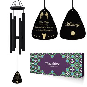 Dog Memorial Gifts For Loss Of Dog, Pet Memorial Wind Chime, Loss Of Dog Sympathy Gift, Dog Remembrance Gift In Memory Of Dog Cat. (Option: Black)