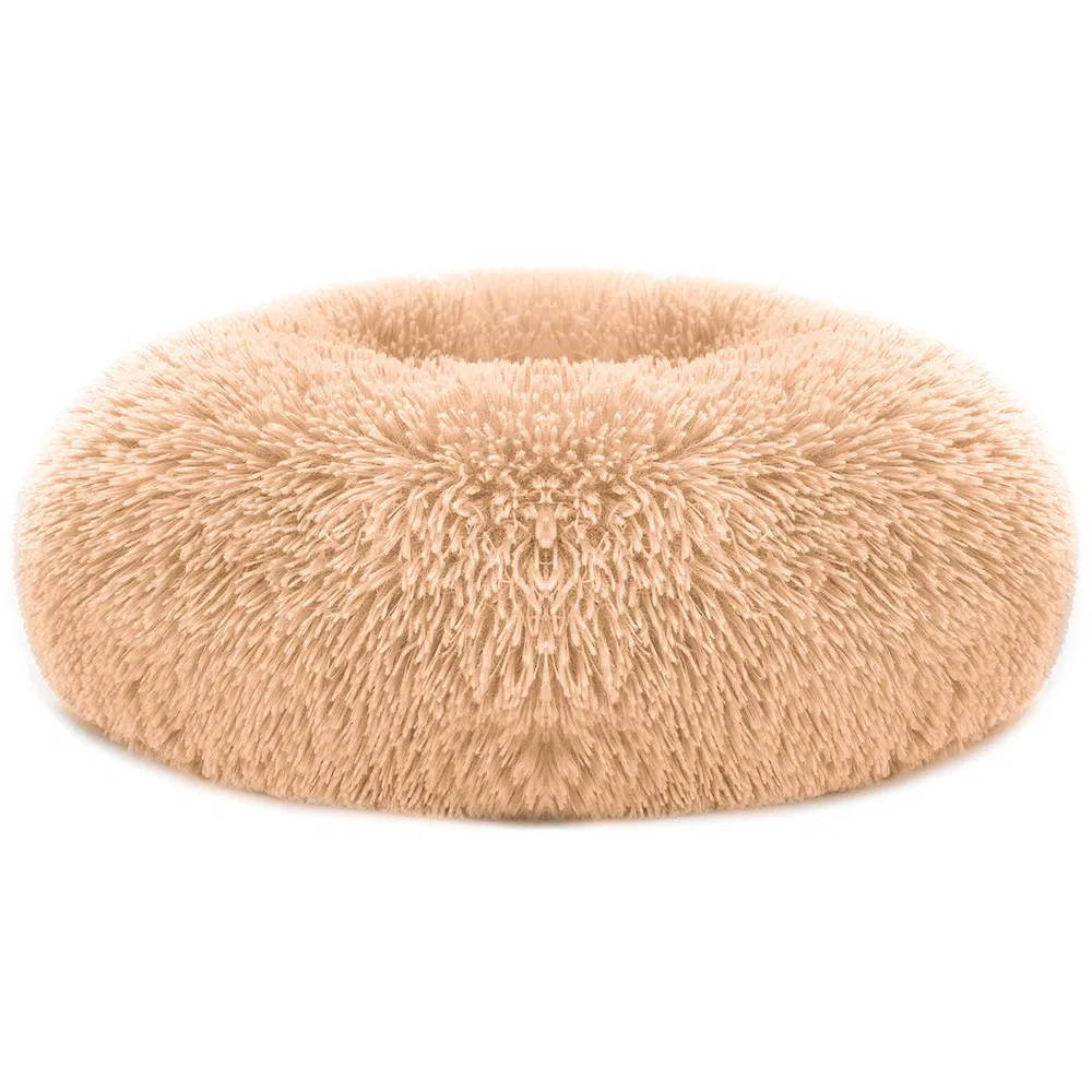 Pet Dog Bed Soft Warm Fleece Puppy Cat Bed Dog Cozy Nest Sofa Bed Cushion L Size (Option: Brown-L)