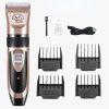 Dog Grooming Kit Clippers; Low Noise; pet grooming; Rechargeable; Pet Hair Thick Coats Clippers Trimmers Set