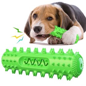 Toothbrush for Pet Dog Molar Stick Dog Chew Tooth Cleaner Brushing Stick Natural Rubber Doggy Chew Toys (Color: green)
