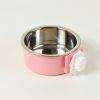 Removable Hanging Food Stainless Steel Water Bowl Cage Bowl for Small Dogs