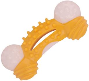 Dog Chew Toy Durable for Aggressive Chewers Teeth Cleaning, Safe Bite Resistant (Color: Yellow)