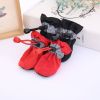 4pcs Dog Shoes; Large Pet Waterproof Chihuahua Anti-slip Boots Puppy Socks Botas S/M/L/XL