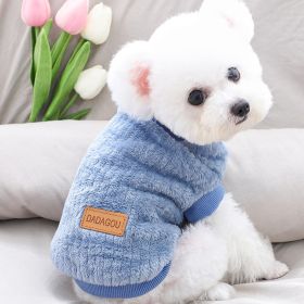 Pet Sweater; Warm Winter Plush Dog Sweater Knitwear Vest; For Small & Medium Dogs (Color: Emerald, size: L)
