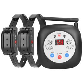 328 FT Electric Wireless Dog Fence System With GPS Location Monitor Collar Receiver (Type: Dog Fence With 2 Collar)